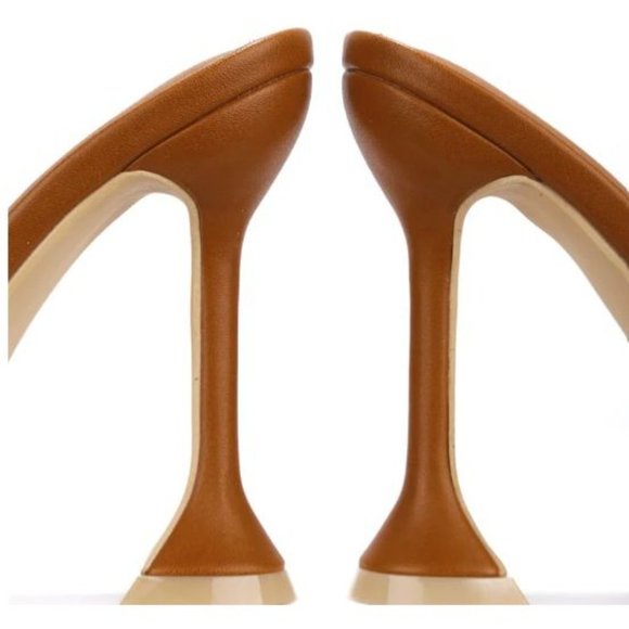 Cape Robbin Tan Open Toe Square Heel Size 8 - Picture 3 of 12